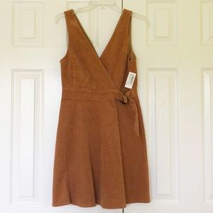 NWT! Faux Wrap Corduroy Belted Dress